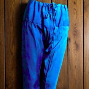 NEW Unique Indigo Blue Silky Drawstring Pants